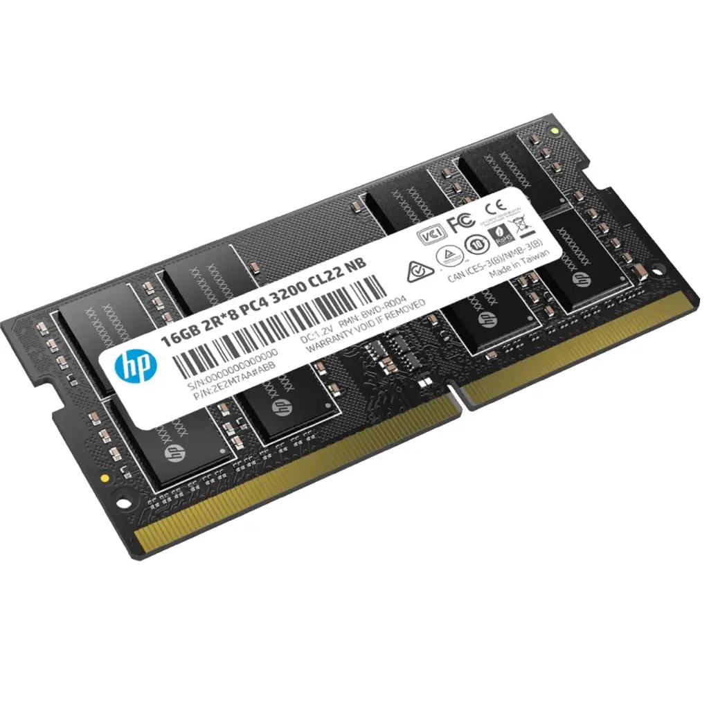 Memoria RAM SODIMM DDR4 HP S1 SERIES | 8GB 1RX8 PC4-25600: 3200 MHz, 25600 MB/s